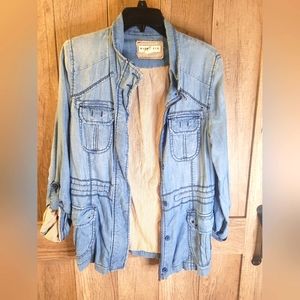 Anthropologie Marrakech light denim utility jacket, Small